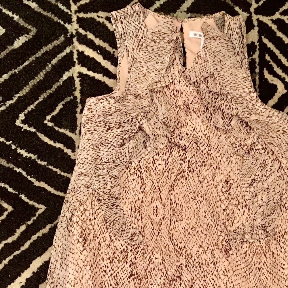 BCBGeneration Snakeskin Print Shift Dress